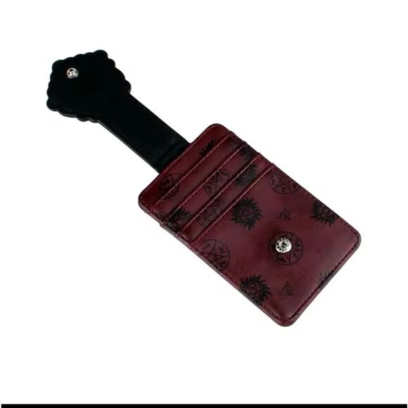 Supernatural Slim Wallet Card Holder with Gold Aquarian Star - Picture 2 of 6